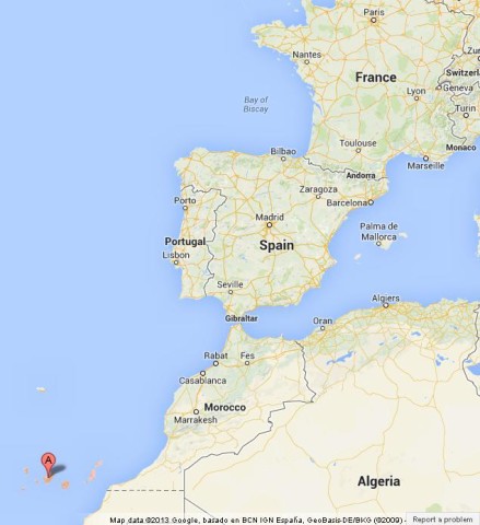 location Canary Islands on the Map
