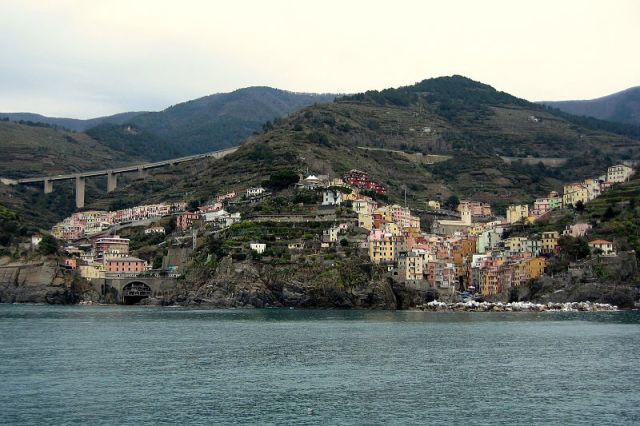 Riomaggiore overview, Cinque Terre Italy
