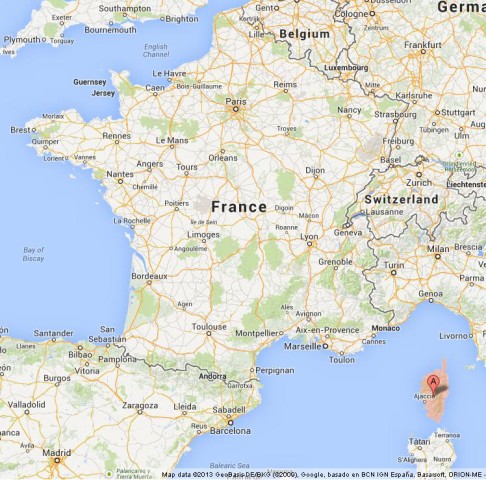 Where is Corsica on Map of France