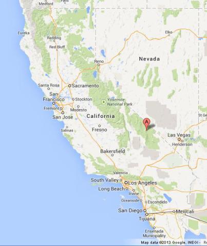 where is Death Valley on Map of California