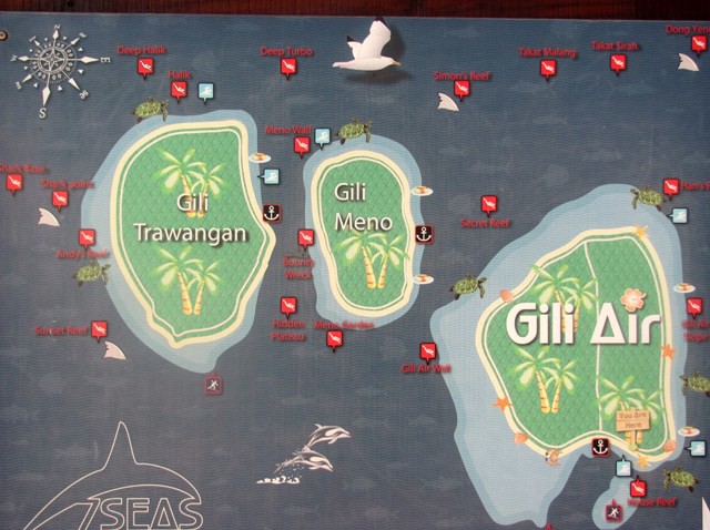 Map of Gili islands