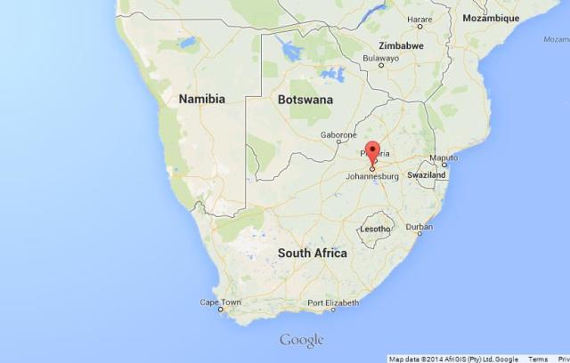 Where is Johannesburg on Map of South Africa