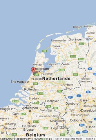 Where is Keukenhof Gardens on Map of Netherlands
