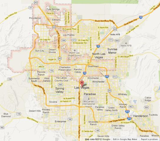 Map Las Vegas Nevada