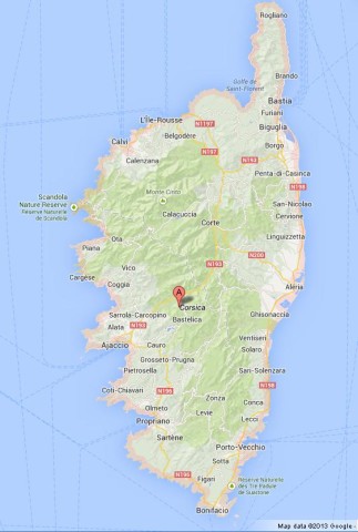 Map of Corsica France