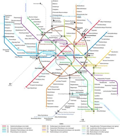 Map of Metro Moscow