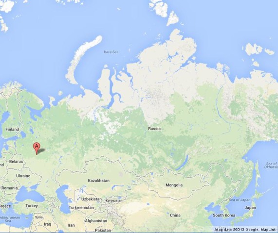 Where is Moscow on Map of Russia