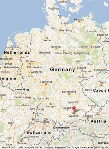 Where is Munich on German Map