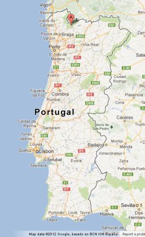 Where is Peneda Geres on Portugal Map