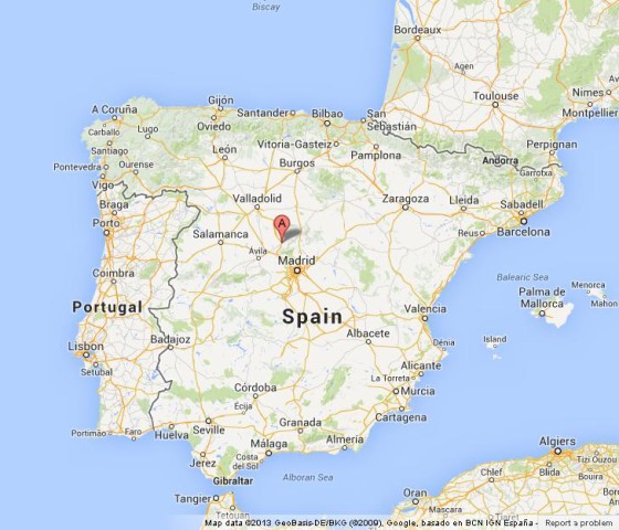 location Segovia on Map of Spain