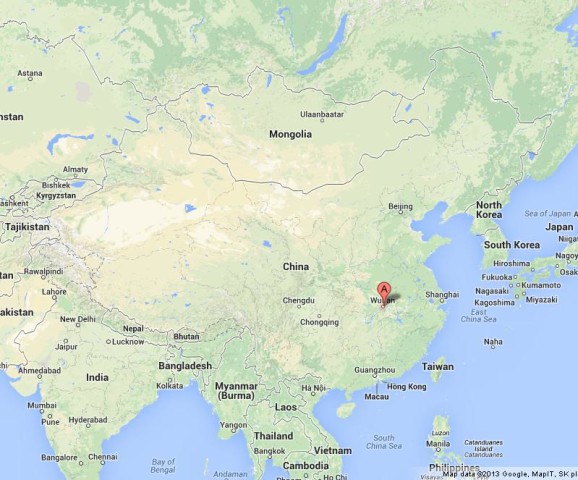 Where is Wuhan on Map of China