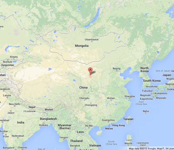 Where is Yinchuan on Map of China