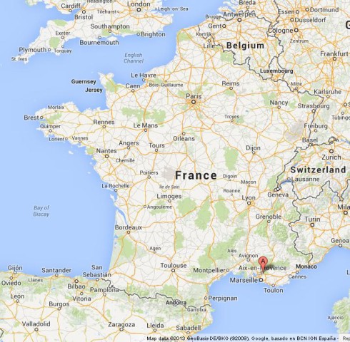 Where is Aix-en-Provence on Map of France