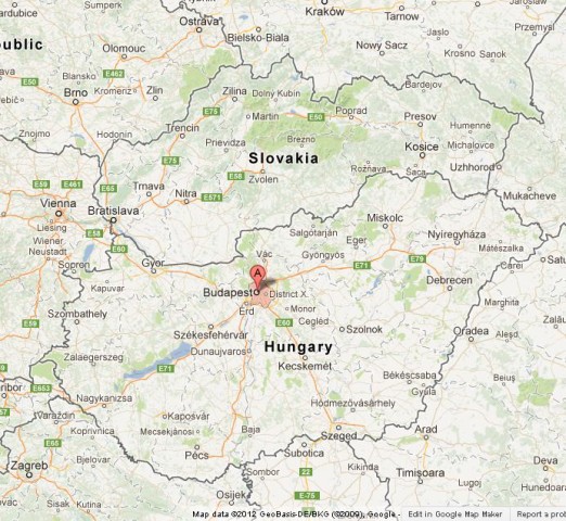 location Budapest on Hungary Map