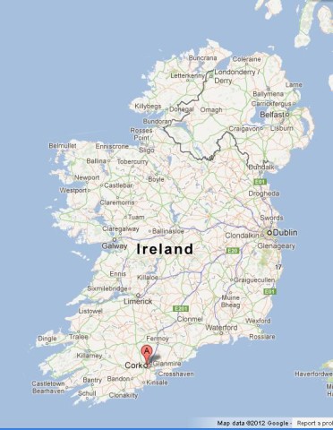where is Cork on Map of Ireland