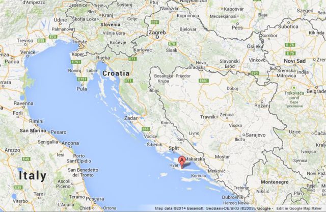 Where is Hvar on Map of Croatia
