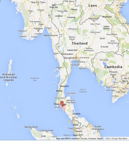 Where is Krabi on Map of Thailand