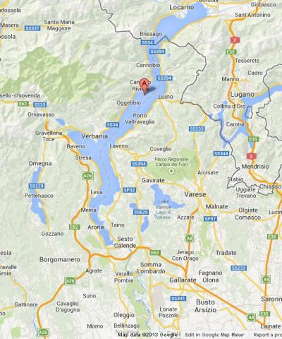 Map of Lake Maggiore Italy