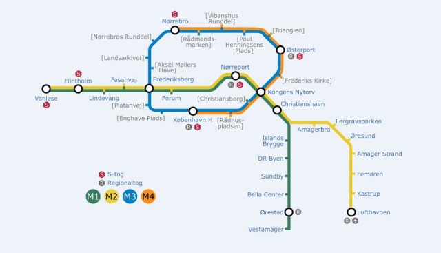 Metro of Copenhagen Map