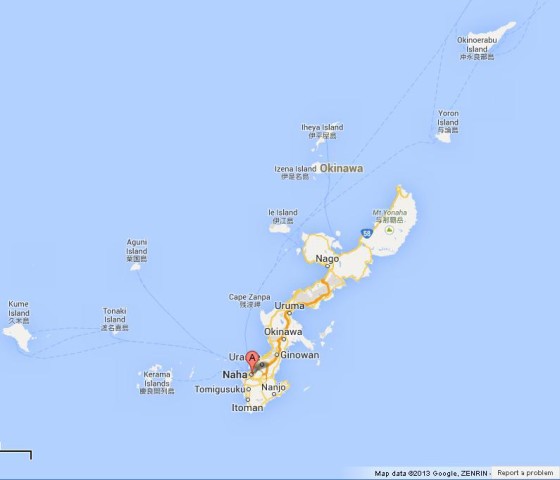 Map of Okinawa Japan