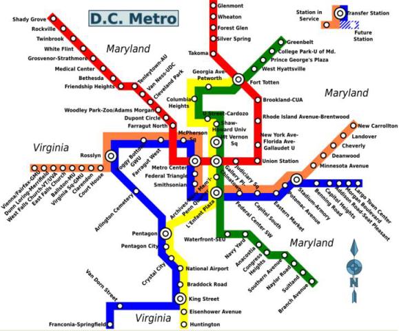 Map DC Metro