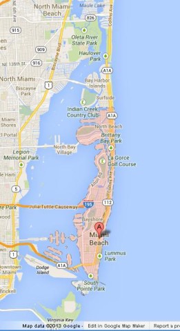 Map of Miami Beach