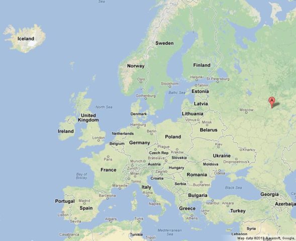 Where is Nizhny Novgorod on Europe Map