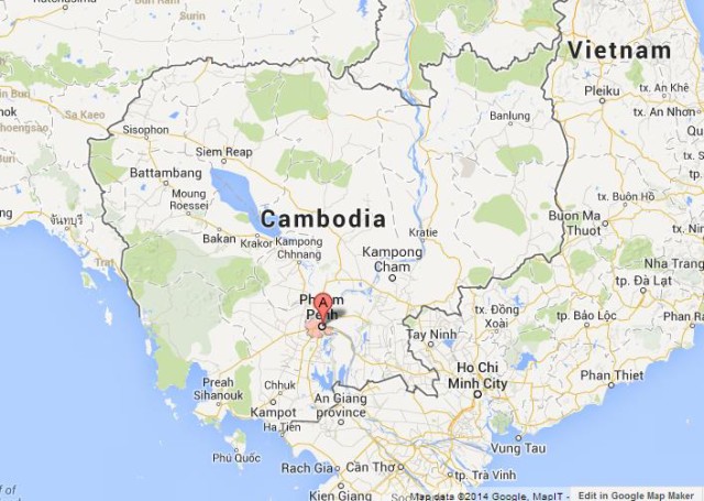 Where is Phnom Penh on Map of Cambodia