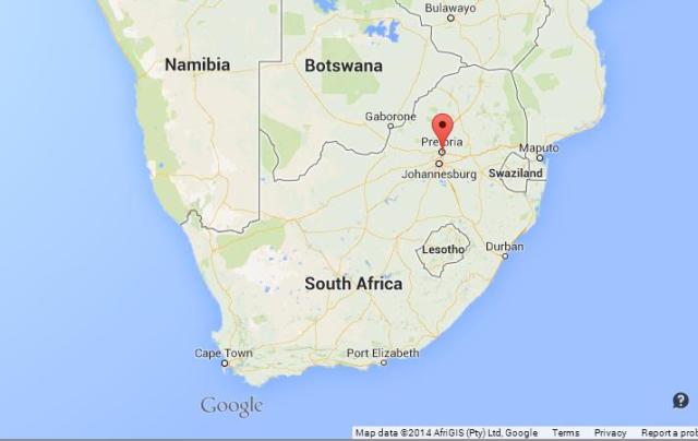 Where is Pretoria on Map of South Africa
