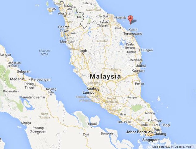 Where is Redang Island on Map of Malaysia