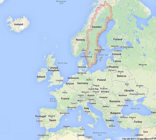 Where is Sweden on Map of Europe, location Sweden map Europe, Sweden in Europe map