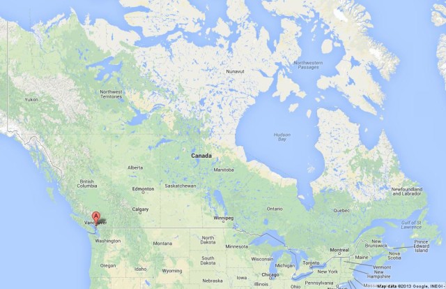 Where is Vancouver on Map of Canada