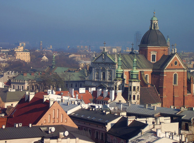 skyline in Krakow