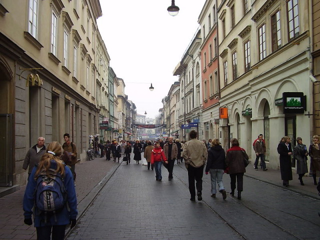 major streets Krakow