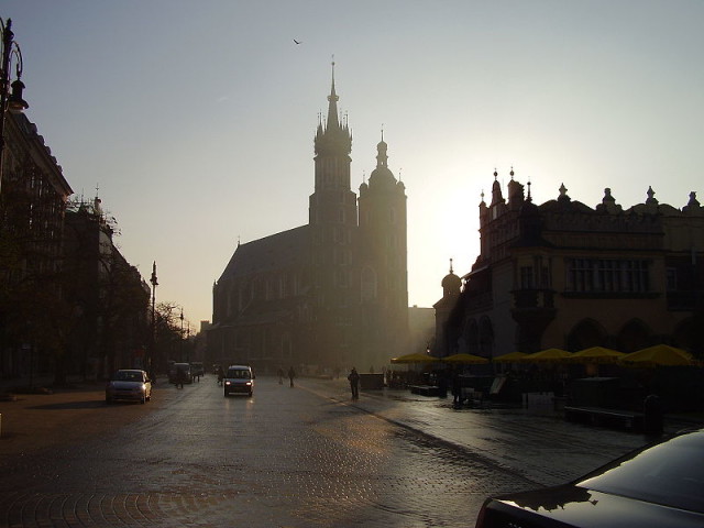 sunset in Krakow