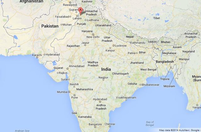Where is Amritsar on Map of India