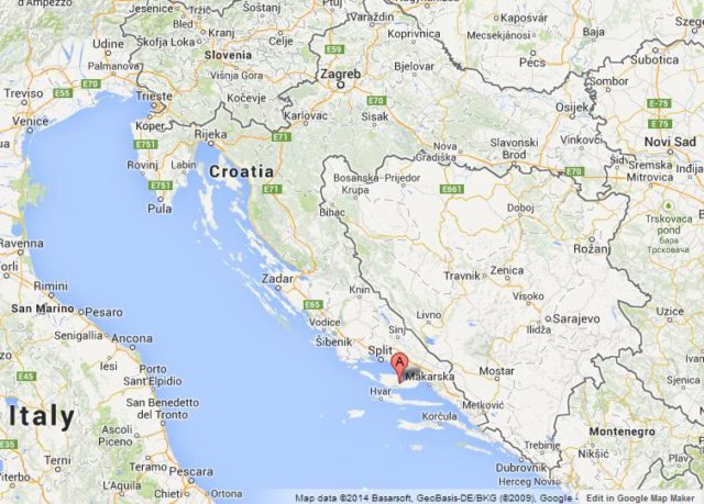Where is Brac on Map of Croatia