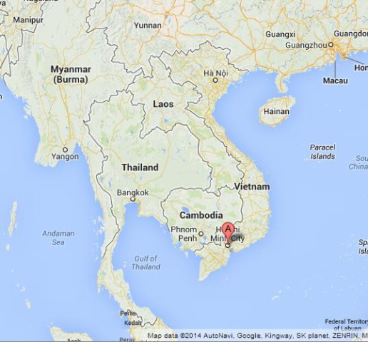 location Ho Chi Minh City on Map of Vietnam