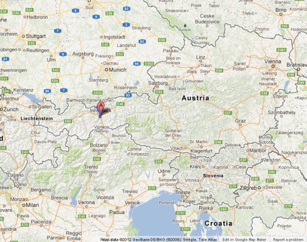 Where is Innsbruck on Map of Austria