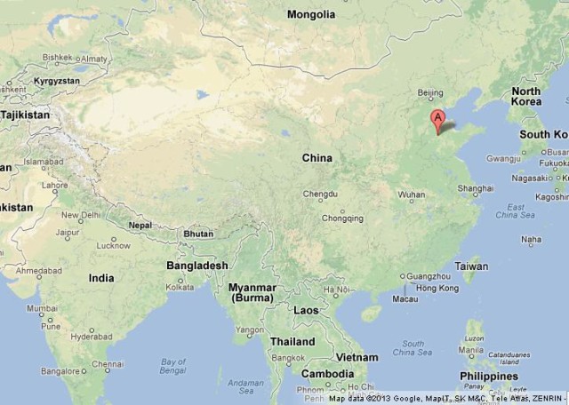 Where is Jinan on Map of China