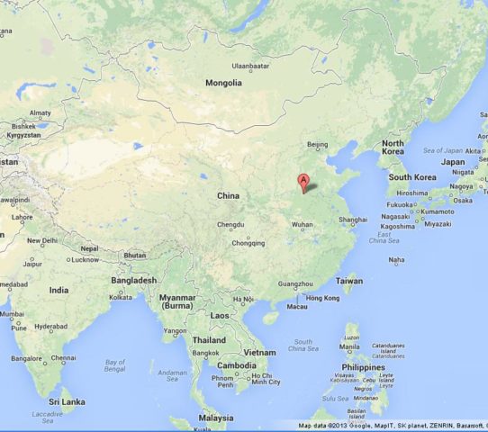 Where is Kaifeng on Map of China