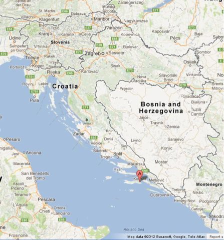 Where is Korcula Island on Map of Croatia