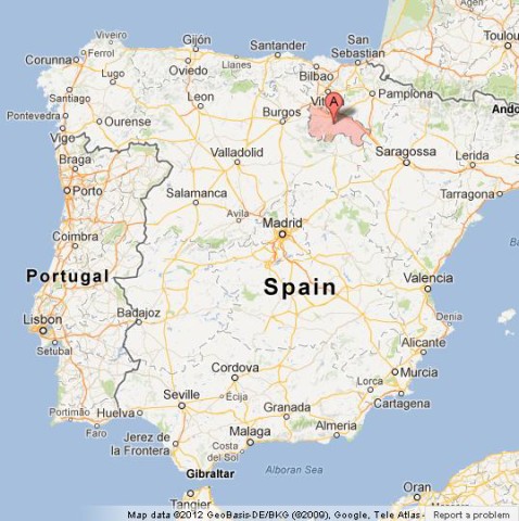 location La Rioja on Map of Spain