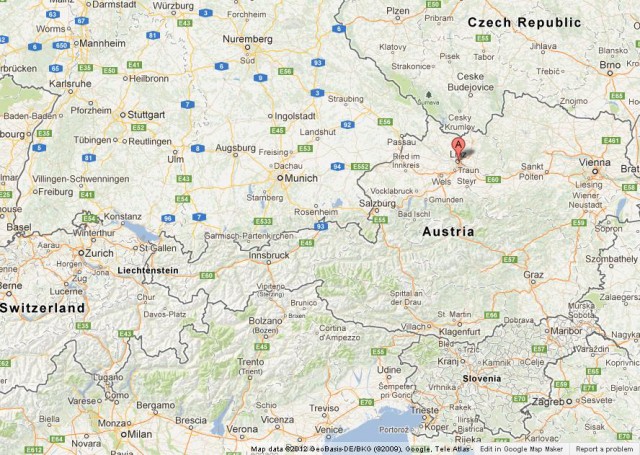 Where is Linz on Map of Austria