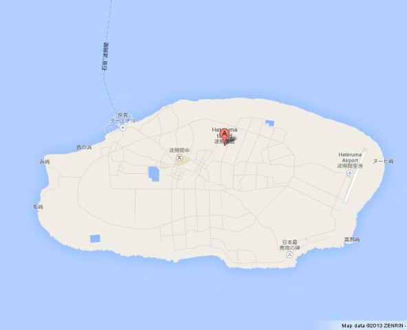 Map of Hateruma Island Japan