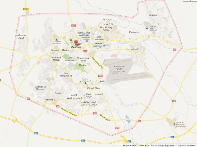 Map of Meknes