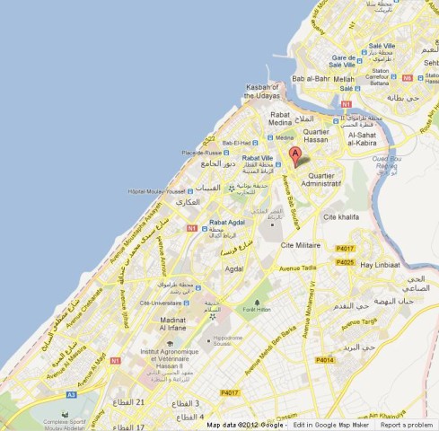 Map of Rabat