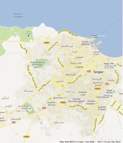 Map of Tangier