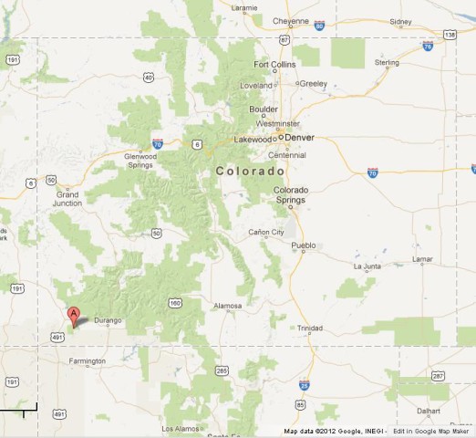 location Mesa Verde National Park Map Colorado