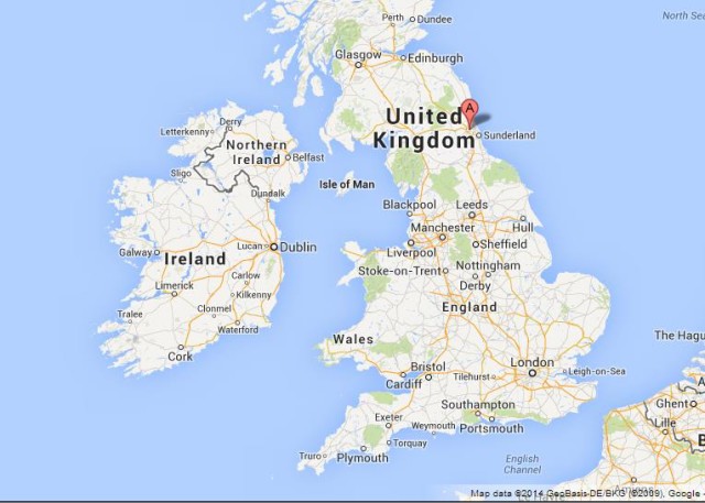 Where is Newcastle upon Tyne on Map of UK